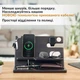 Велика настільна підставка органайзер Teslyar для телефону ноутбука годинника навушників дерев'яна Чорна (PS3003) - зображення 6