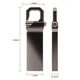Металлическая USB Флешка UDisc Брелок Карабин 64Гб Black - изображение 2