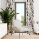 Готова напівзатемнювальна штора Soovi Home 140 х 250 см на тасьмі Peach blue flowers (14559630741) - изображение 2