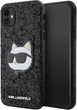 Панель Karl Lagerfeld Glitter Choupette Patch do Apple iPhone Xr/11 Black (3666339170028) - зображення 1