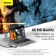 HUB адаптер BASEUS Type-C Metal Gleam Series 5-in-1 Multifunctional Docking Station |3USB, HDMI, Type-C, 100W PD| (CAHUB-CX0G) - изображение 5