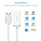 Звуковая карта Ugreen US206 30712 наружная USB AUX jack TRRS Mic&Ear ALC4042 White - изображение 5