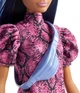 Кукла Барби Модница Barbie Fashionistas Doll with Blue Hair Wearing Pink & Black Dress 143 (GHW57) - изображение 3