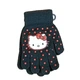 Перчатки детские с начесом Hello Kitty 3-5 года осень черный - изображение 4