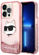 Etui Karl Lagerfeld Glitter Choupette Head do Apple iPhone 14 Pro Max Pink (3666339086992) - obraz 2