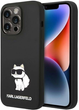 Панель Karl Lagerfeld Silicone Choupette MagSafe для Apple iPhone 14 Pro Black (3666339087746) - зображення 1