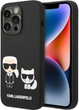 Панель Karl Lagerfeld Liquid Silicone Karl&Choupette Magsafe для Apple iPhone 14 Pro Max Black (3666339087555) - зображення 1