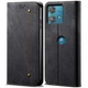 Чехол-книжка с кармашками UniCase Jeans Wallet для Motorola Edge 40 Neo - Black - изображение 1
