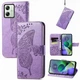 Чохол-книжка з малюнком UniCase Butterfly Pattern для Motorola Moto G54 / G54 Power - Light Purple - зображення 4