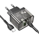 Сетевое зарядное устройство Hoco N34 Dazzling PD20W+QC3.0 + кабель Type-C to Type-C - Transparent Black - изображение 4