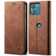 Чехол-книжка UniCase Jeans Wallet для Motorola Edge 40 Neo - Coffee - изображение 1