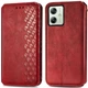 Чехол Deexe Rhombus Wallet для Motorola Moto G54 / G54 Power - Red - изображение 1