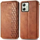 Чохол Deexe Rhombus Wallet для Motorola Moto G54 / G54 Power - Brown - зображення 1