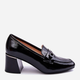 Loafersy damskie na obcasie Vinceza Idona 38 Czarne (5905677937626) - obraz 1