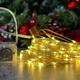 Гирлянда Роса нить 100 Led 10 м Теплый белый на батарейках G169 - изображение 2