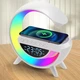 Настольная смарт лампа - ночник с Bluetooth колонкой и беспроводной зарядкой BT-3401 RGB Rainbow Light-Wireless Happy Light - изображение 3