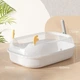 Туалет для кошек ELE PET 36 х 50 х 18см, c лопаткой, Белый (119-WHITE) - изображение 6