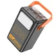 Зовнішній акумулятор повербанк power bank УМБ Hoco J110A 60000mAh | 65W/5A, USB/Type-C, Ліхтарик| Black/Orange - зображення 6