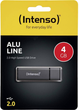 Pendrive Intenso Alu Line 4GB USB 2.0 Grey (4034303017065) - obraz 3