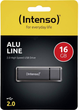 Pendrive Intenso Alu Line 16GB USB 2.0 Grey (4034303016334) - obraz 3