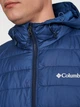 Куртка демисезонная с капюшоном мужская Columbia Omni-Heat Powder Lite Hooded Jacket 1693931-452 2XL Синяя (0193855556263_0990039859079) - изображение 5