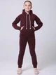 Дитячий спортивний костюм (худи + штани) для дівчинки AVRORA AW171187 134-140 см Бордо - зображення 1
