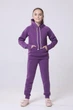 Дитячий теплий спортивний костюм (худи + штани) для дівчинки AVRORA AW171189 134-140 см Пурпуровий - зображення 1