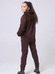 Дитячий спортивний костюм (худи + штани) для дівчинки AVRORA AW171186 134-140 см Шоколадний - зображення 2