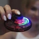 Інноваційна іграшка літаючий спінер UFO Fidget Drone з LED підсвічуванням Чорний - зображення 2
