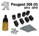 Ремкомплект обмежувача дверей Peugeot 308 (II) 2013-2018 фіксатори, вкладки, втулки - зображення 1