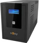 Джерело безперебійного живлення NJOY Cadu 1500 (UPCMTLS610HCAAZ01B), Lin.int., AVR, 4 x Schuko, USB, LCD, пластик - зображення 1