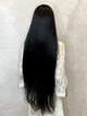 Парик на сетке Lace Wig PoliLy Super Straight тон 1B длинный черный 100 см термостойкое волокно - изображение 3