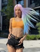 Парик на сетке Lace Wig Headline № PKBL07 длинный разноцветный, 80 см, термостойкое волокно - изображение 2