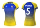 Волейбольная футболка женская RIGO MAGIC Yellow-Blue M - изображение 2