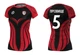 Волейбольна футболка жіноча RIGO GRIFIN Black-Red 3XL - зображення 2