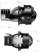 Автомобільні світлодіодні лінзи Kamiso (Aozoom) AAPD10-02 Bi-LED LASER 5500K GEN4 51/69W - зображення 2