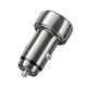 Зарядне автомобільне Hoco Z50 dual-port 1USB/1Type-C, 48W/3A, PD/QC transparent car charger із швидкою зарядкою Сірий - изображение 4