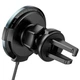 Автотримач з бездротовою зарядкою Hoco CW42 Car Holder на дефлектор АЗУ magnetic car MagSafe 15W для телефону iPhone 12/13/14 Чорний - изображение 5