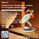 Зарядне бездротове пристрій Remax RP-W90 3in1 магнітний для смартфонів, навушників, смарт-годинників Android, Apple 22W з підсвіткою Білий - зображення 3