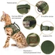 Шлея для котов и мелких собак Harness, тактический жилет с ручкой (35-48 см), Оливковый (093-GREEN) - изображение 2