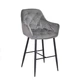 Барный мягкий стул на металлических ножках Onder Metal CHIC Б-Т серый PH-614 BAR 75 - ML 75см - изображение 1