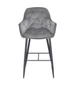 Барный мягкий стул на металлических ножках Onder Metal CHIC Б-Т серый PH-614 BAR 75 - ML 75см - изображение 2