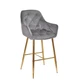 Барный мягкий стул на металлических ножках Onder Metal CHIC Б-Т серый PH-614 BAR 75 - GD 75см - изображение 1