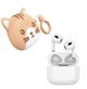 Беспроводные наушники Hoco EW46 (TWS, Bluetooth 5.3, с ушками, зарядный чехол, котик) - Персиковый - изображение 1