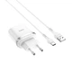 Зарядний пристрій Hoco Smart QC3.0 charger + кабель Type-C 1м White (YM1676) - зображення 1