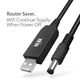 Кабель питания UnnLink USB 2.0 to DC 5.5x2.1 mm 12V 1A для Wi-Fi роутера 1M Black (YM1385) - изображение 2