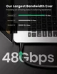 Кабель відео Ugreen HDMI 2.1 8K 3D 48Gbps HDR 0.5М Black (YM1152) - зображення 3