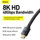 Кабель Baseus 8K HDMI to 8K HDMI 1метр HDMI 2.1 High Definition CAKGQ-J01 (CAKGQ-J01) - изображение 3