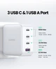 Мережевий зарядний пристрій UGREEN CD226 USB+3xUSB-C 100W QC4.0 PD3.0 GaN Tech White (15337) - зображення 4
