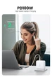 Мережевий зарядний пристрій UGREEN CD226 USB+3xUSB-C 100W QC4.0 PD3.0 GaN Tech White (15337) - зображення 5